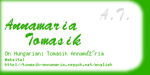 annamaria tomasik business card